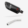 Lextek SP11C Gloss Carbon Fibre Exhaust 200mm with Link Pipe for Triumph Tiger 800 (10-19)