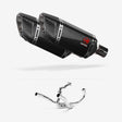 Lextek SP11C Gloss Carbon Fibre Exhaust System 200mm for SUZUKI SV1000 (03-07)