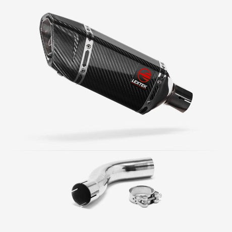 Lextek SP11C Gloss Carbon Fibre Exhaust 200mm with Link Pipe for Triumph Sprint ST 995i (98-04)