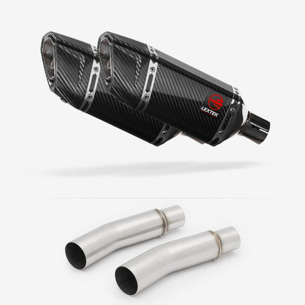 Lextek Carbon Fibre SP11C 200mm Exhaust with Link Pipes for Ducati Monster 620 (01-06)