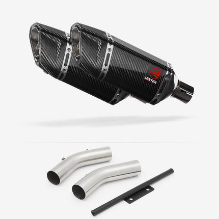 Lextek Carbon Fibre SP11C 200mm Twin Underseat with Link Pipe