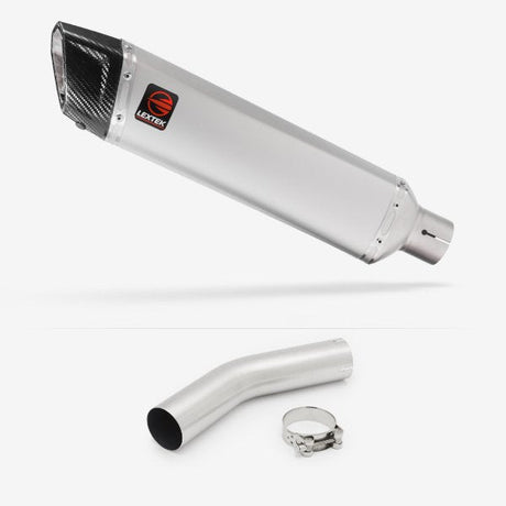 Lextek ST7 Matt S/Steel Exhaust 400mm with Link Pipe for BMW S1000RR (15-16)