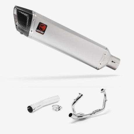 Lextek ST7 Matt S/Steel Exhaust 400mm for Suzuki SV650 (03-15)