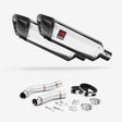 Lextek SP4 Polished Stainless Steel Exhaust 300mm with Link Pipe for Yamaha YZF R1 (09-14)