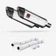 Lextek SP4 Polished Stainless Steel Exhaust 300mm with Link Pipes for Kawasaki ZZR1400 (12-19)