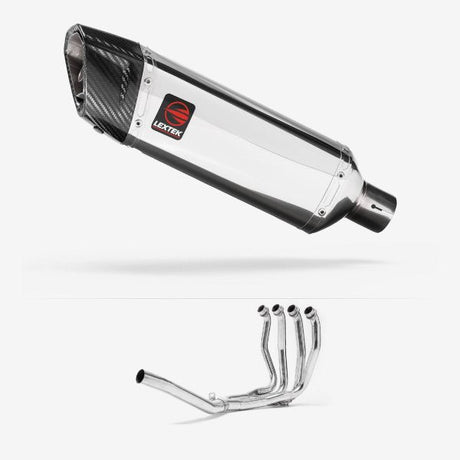 Lextek SP4 Polished Stainless Steel Exhaust System 300mm for Suzuki GSX 1300 R Hayabusa (99-07)