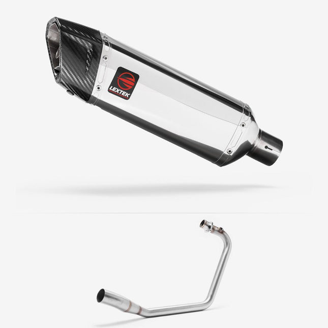 Lextek Polished Stainless Steel SP4 300mm Exhaust System