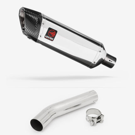 Lextek Polished Stainless Steel SP4 300mm Exhaust with Link Pipe for Honda CB1300 (03-14)