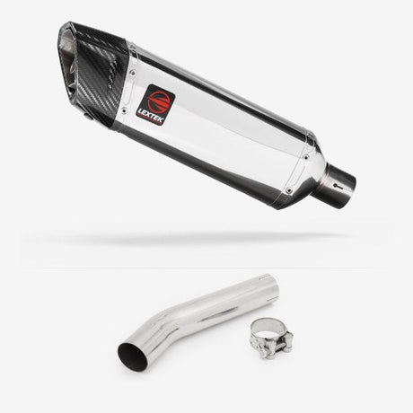 Lextek SP4 Polished Stainless Steel Exhaust 300mm with Link Pipe for Honda CB1300 (03-14)