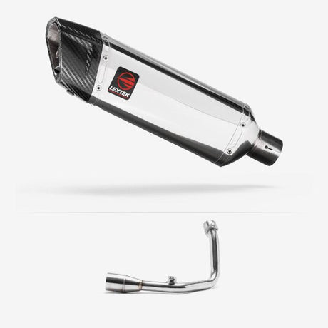 Lextek SP4 Polished Stainless Steel Exhaust System 300mm for Royal Alloy GT200 (18 - )