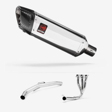Lextek SP4 Polished Stainless Steel Exhaust System 300mm for Triumph Explorer 1200 (12-18)