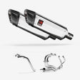 Lextek SP4 Polished Stainless Steel Exhaust System 300mm for Honda VFR800 (02-13)