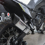 Lextek SP4 Polished Stainless Steel Exhaust 300mm with Link Pipe for Yamaha Tenere 700 (19-23)