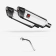 Lextek SP4 Polished Stainless Steel Exhaust 300mm with Link Pipe for Honda VFR800 (02-13)