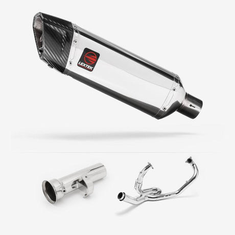 Lextek SP4 Polished Stainless Steel Exhaust System 300mm for KTM 1290 Super Adventure (17-20)