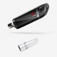 Lextek SP9C Gloss Carbon Fibre Exhaust 300mm with Link Pipe for BMW F800 GS (08-19) GT (13-19)