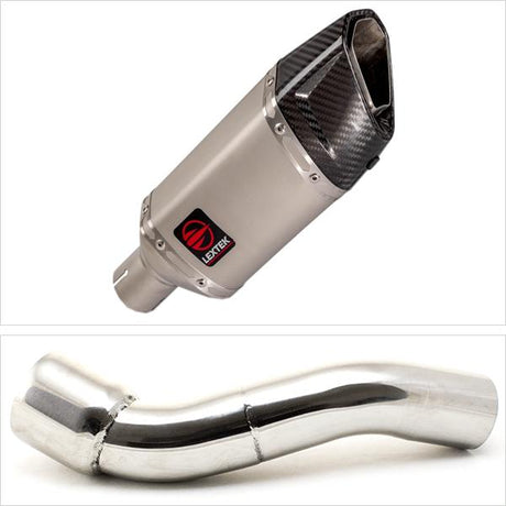 Lextek SP5 Matt Stainless Steel Exhaust 200mm with Link Pipe for BMW R 1200 GS (10-12)