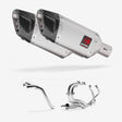 Lextek SP5 Matt Stainless Steel Exhaust System 200mm for Honda VFR800 (02-13)
