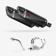 Lextek SP9C Gloss Carbon Fibre Exhaust System 300mm for Honda VFR800 (02-13)