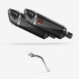 Lextek SP9C Gloss Carbon Fibre Exhaust 300mm with Link Pipe for Honda VFR800 (02-13)