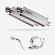 Lextek OP1 Matt S/Steel Exhaust System 350mm for Honda VFR800 (02-13)