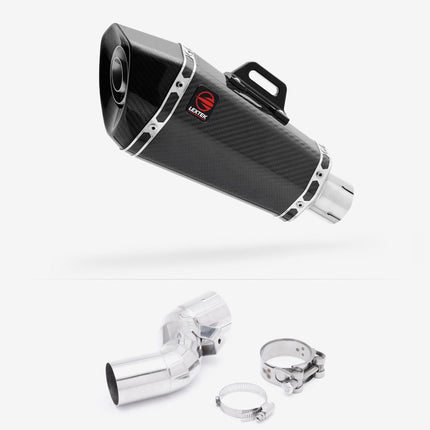 Lextek Carbon Fibre XP8C 210mm Exhaust with Link Pipe for Kawasaki Ninja H2 SX (18-20)