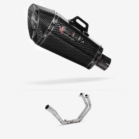 Lextek XP8C Carbon Fibre Exhaust System 210mm for Yamaha YZF R3/MT-03