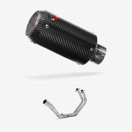 Lextek CP8C Full Carbon Exhaust System 150mm for Yamaha YZF R3/MT-03