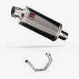 Lextek OP16 Dark Tint Stainless Exhaust System 250mm for Yamaha YZF R3/MT-03
