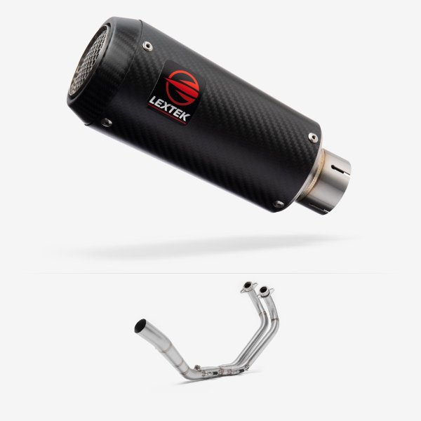 Lextek CP9C Full Carbon Exhaust System 180mm for Yamaha YZF R3/MT-03