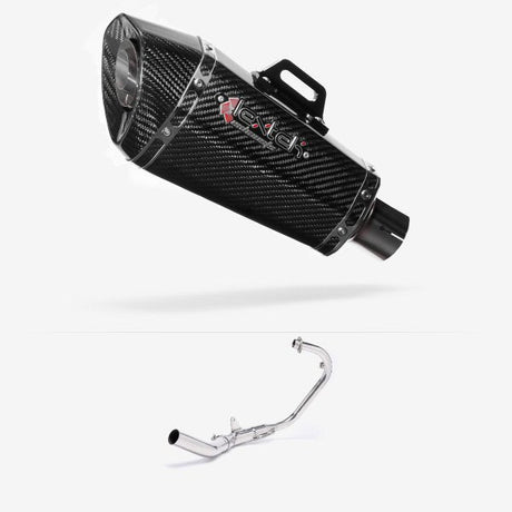 Lextek XP8C Carbon Fibre Exhaust System 210mm for Lexmoto LS-N 125
