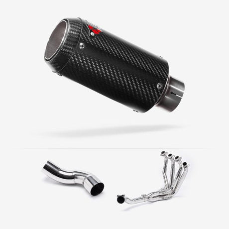 Lextek CP8C Full Carbon Exhaust System 150mm for Kawasaki Z900 (20-23)