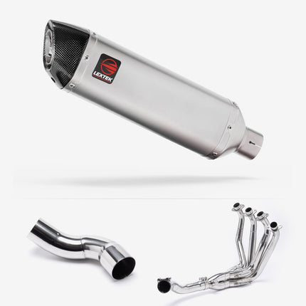 Lextek Matt Stainless Steel VP1 300mm Exhaust System for Kawasaki Z900 (20-24)