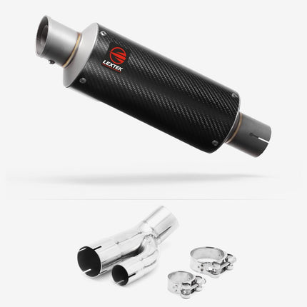 Lextek Carbon Fibre GP8C 240mm Exhaust with Link Pipe for BMW S1000R 2017-2020