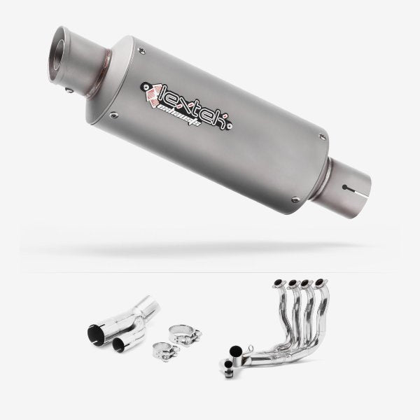 Lextek GP1 Matt S/Steel GP Stubby Exhaust System 240mm for BMW S1000R 2017-2020