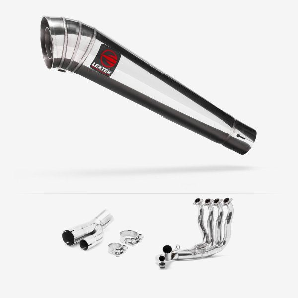 Lextek MP4 S/Steel Megaphone Exhaust System 300mm for BMW S1000R 2017-2020