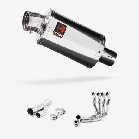 Lextek OP4 Polished S/Steel Exhaust System 200mm for BMW S1000R 2017-2020