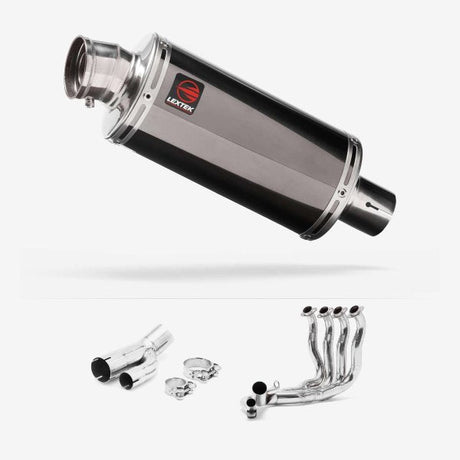 Lextek OP16 Dark Tint Stainless Exhaust System 250mm for BMW S1000R 2017-2020