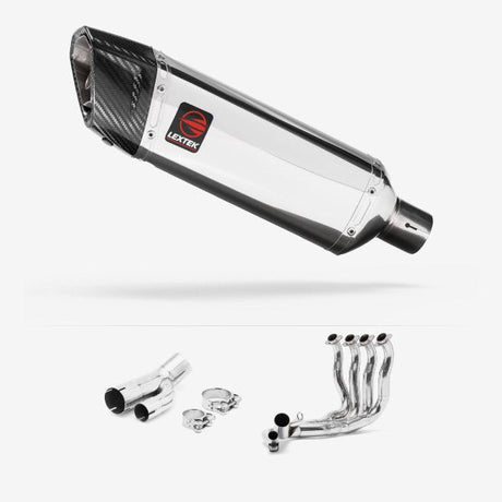 Lextek SP4 Polished Stainless Steel Exhaust System 300mm for BMW S1000R 2017-2020