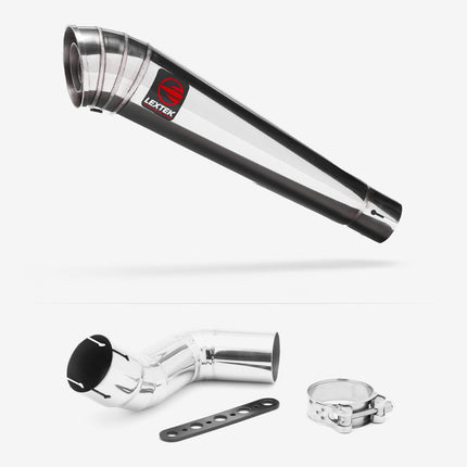 Lextek Polished Stainless Steel MP4 300mm Exhaust with Link Pipe for Kawasaki Ninja 1000/1100 SX