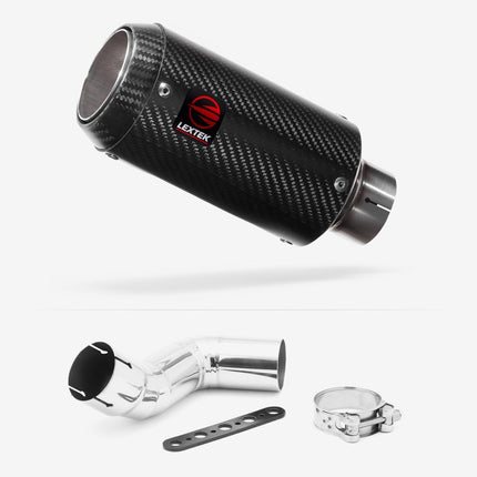Lextek Carbon Fibre CP8C 150mm Exhaust with Link Pipe for Kawasaki Ninja 1000/1100 SX