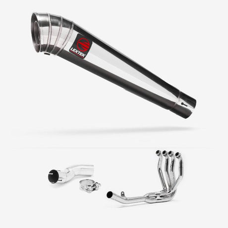 Lextek MP4 S/Steel Megaphone Exhaust System 300mm for Kawasaki Z H2 (20-23)