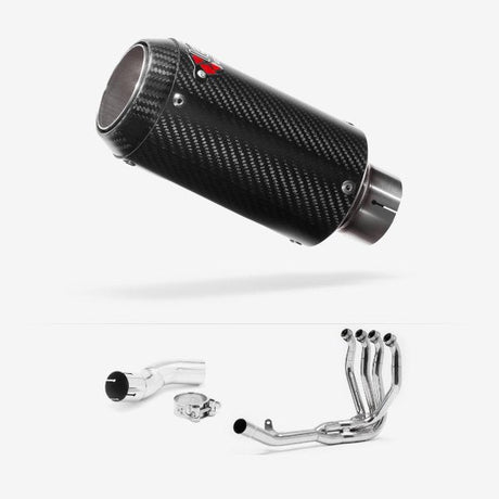 Lextek CP8C Full Carbon Exhaust System 150mm for Kawasaki Z H2 (20-23)