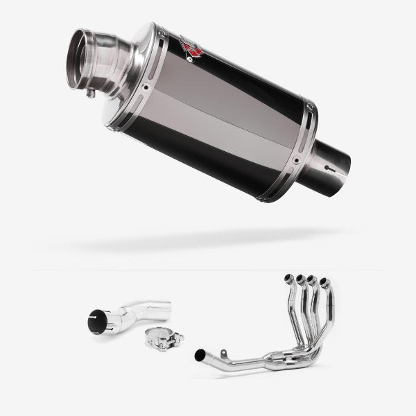 Lextek OP15 Dark Tint Stainless Exhaust System 200mm for Kawasaki Z H2 (20-23)