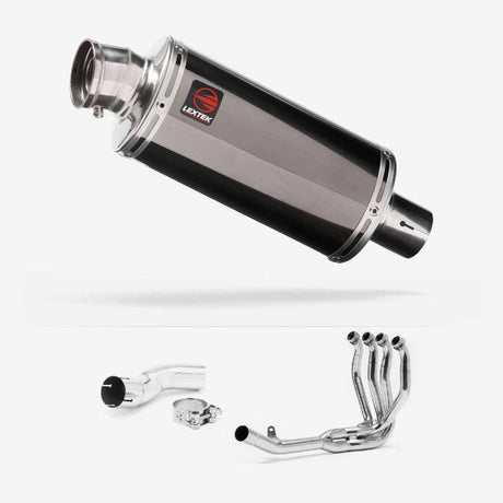 Lextek OP16 Dark Tint Stainless Exhaust System 250mm for Kawasaki Z H2 (20-23)