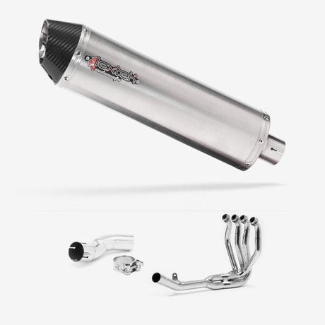 Lextek RP1 Gloss S/Steel Oval Exhaust System 400mm for Kawasaki Z H2 (20-23)