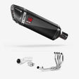Lextek SP9C Gloss Carbon Fibre Exhaust System 300mm for Kawasaki Z H2 (20-23)