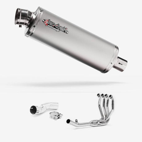 Lextek OP1 Matt S/Steel Exhaust System 350mm for Kawasaki Z H2 (20-23)