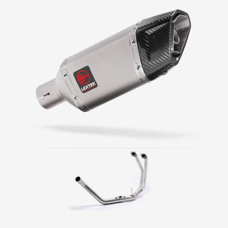 Lextek SP5 Matt Stainless Steel Exhaust System 200mm for Honda CB500 (93-03)