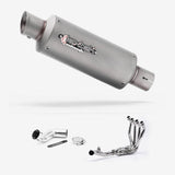 Lextek GP1 Matt S/Steel GP Stubby Exhaust System 240mm for Kawasaki Ninja 1000SX (20- )